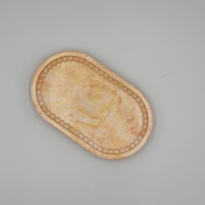 Oval Perlekrans Fad