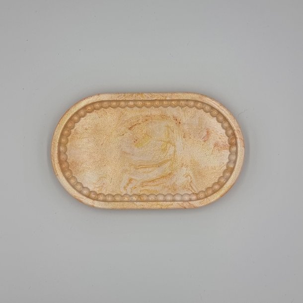 Oval Perlekrans Fad